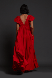 Red Raasta Gown - M, L, XL (UK 10, 12 & 14)