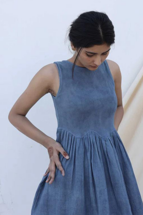 Neel Indigo Midi Dress