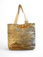 kimono obi silk bag gold