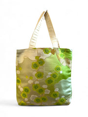 kimono obi silk bag green