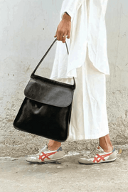 Coco brown leather sustainable hand bag 