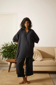 cotton co-ords sustainable brand comfort free look black