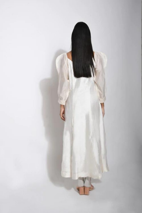 Pearl White Silk Dress
