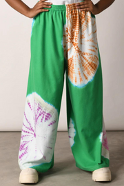 cotton tie dye wide leg pant multi color sustainable brand