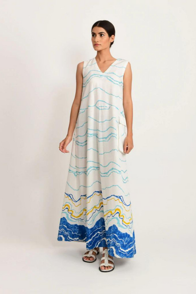 Blue Ocean Big Pocket Dress
