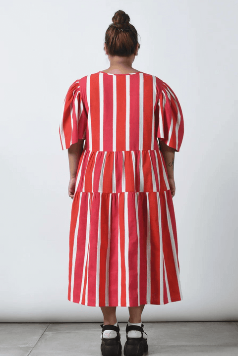 summer dress simple tiered 100% Cotton printed handwoven  