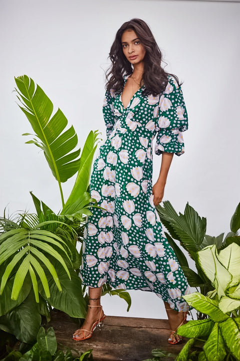 Autumn Blossom Maxi Dress - XS/S (UK 6/8)