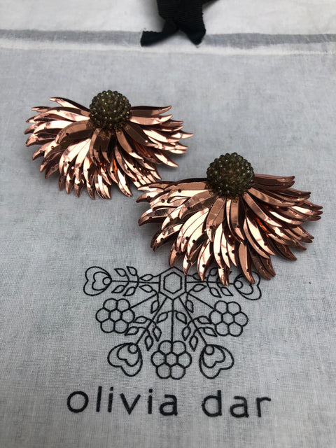Rose Gold Marguerite Earrings