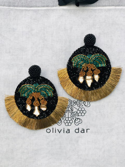 Mosaic Palm Earrings