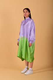 Lavender Dreams Square Shirt Dress