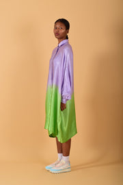 Lavender Dreams Square Shirt Dress